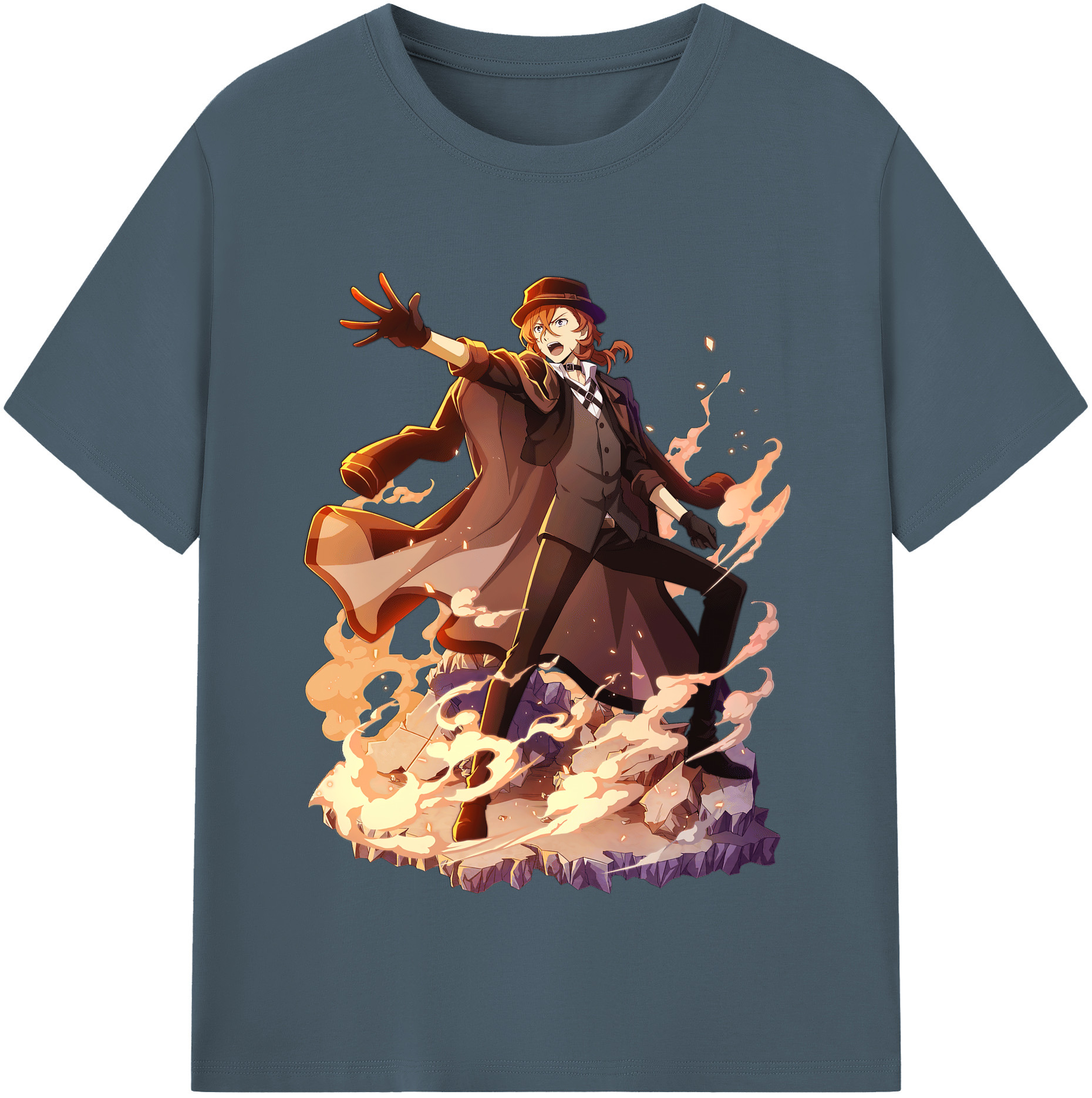 （画像用） 文豪ストレイドッグス Bungo Stray Dogs 綿100％半袖Tシャツ（フロントプリント）